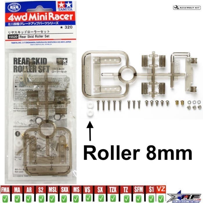 Asli Tamiya 15520 Rear Skid Roller Set Original