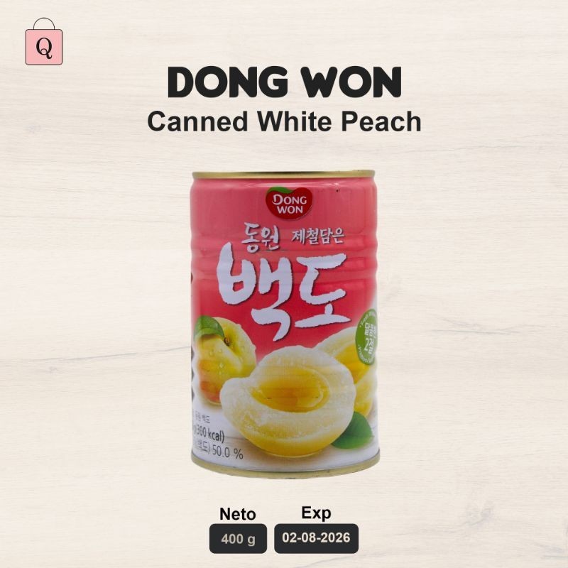 

Dong Won Canned White Peach Buah Persik Putih Dalam Kaleng 400 g