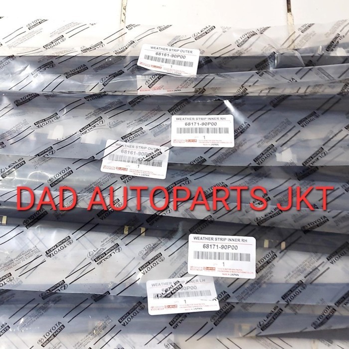 Karet Pelipit Kaca Luar Dalam Kijang Super 5K 7K Grand Original Import