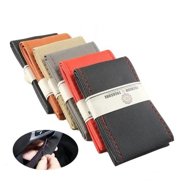 <<<<<] Cover Stir/Sarung Stir Bahan Kulit dengan Benang Jahit untuk Mobil