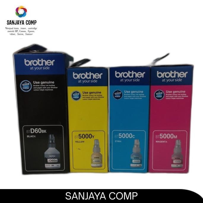 Tinta Brother Btd60 Bk + Bt 5000 C M Y For Printer Hl-T4000Dw  Retroilah