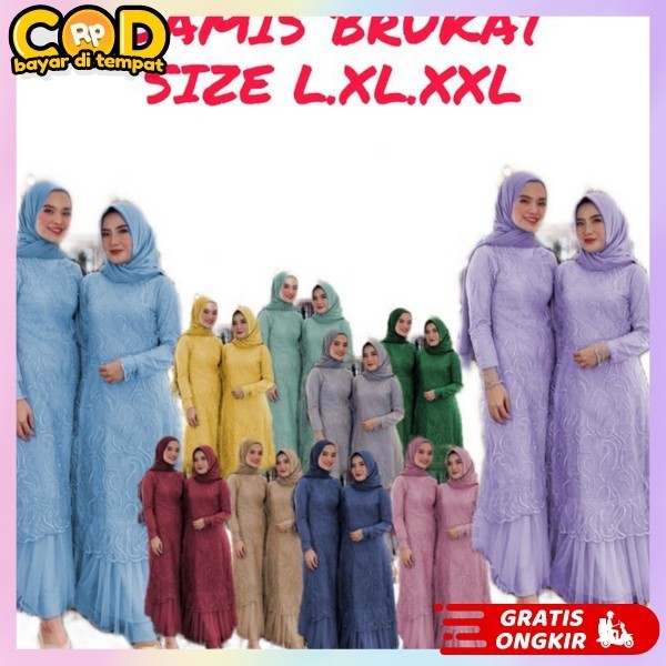Gamia Hari Raya Gamos Wnita Syar'I Drees Gamus Kondangan Perempuam Dwsa Murah Busana Sar I Wanita Br