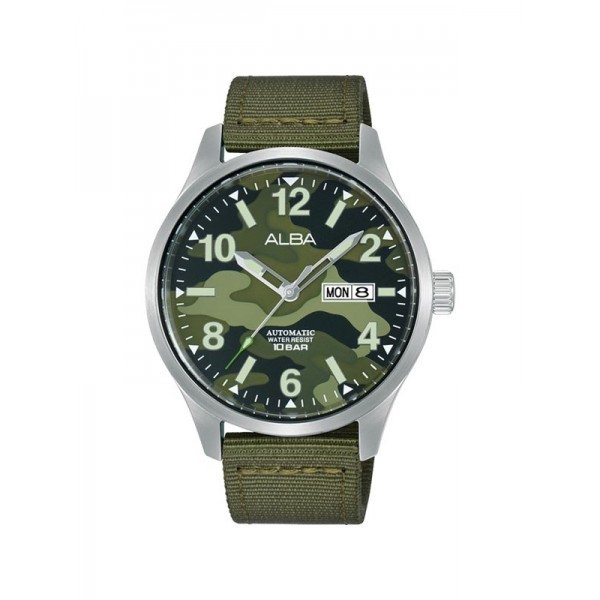 Jam Pria Alba  Original Sport Silver Canvas AL4267 X1