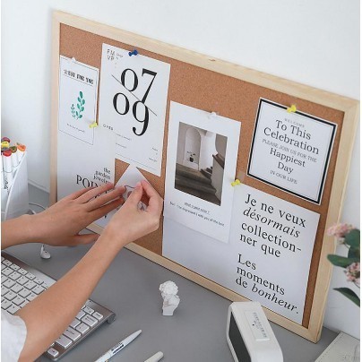 

Wood Wall Hanging Message Bulletin Board Frame Notice Note Memo Board