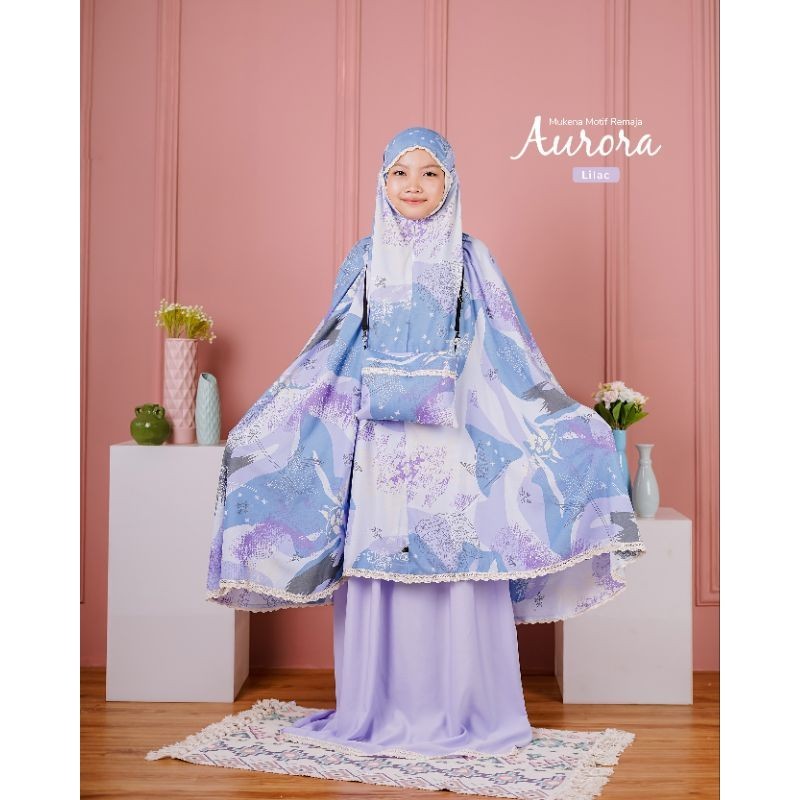 (KHADIJAH) Mukenah REMAJA ANAK TANGGUNG Karakter Aurora
