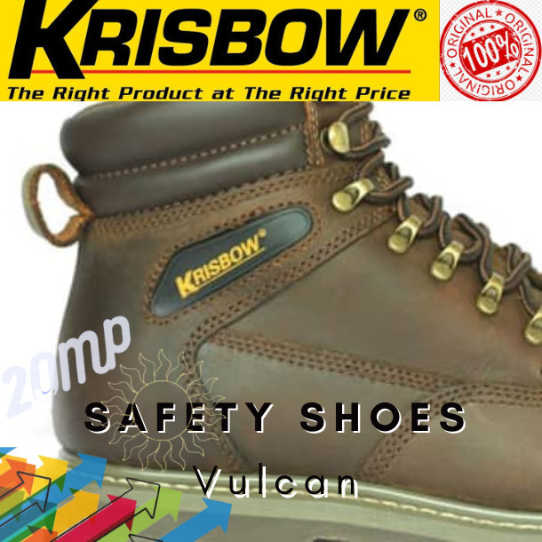 Sepatu Safety Sepatu Pengaman Vulcan Brown Original Krisbow