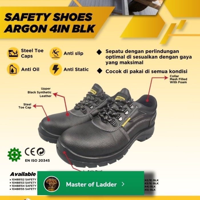 Krisbow Sepatu Safety Shoes Argon 4 Inch Sepatu Proyek Krisbow