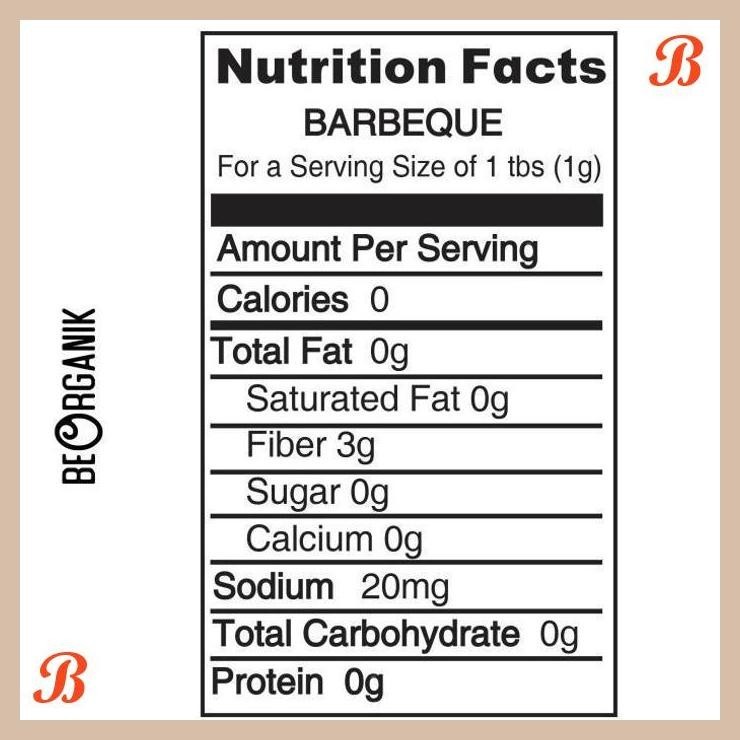 

| ORB | BEORGANIK BARBEQUE POWDER / BUMBU BARBECUE NON MSG