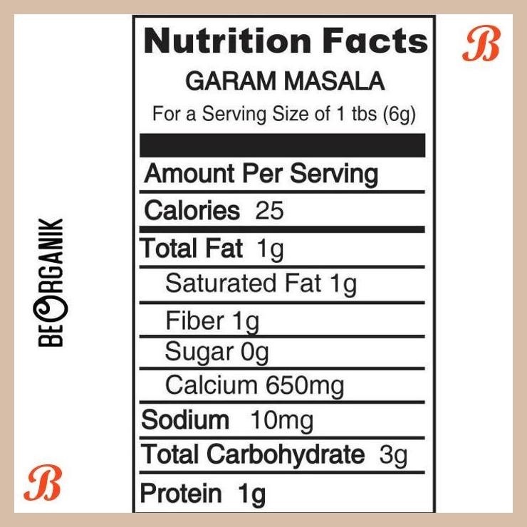 

| ORB | BEORGANIK GARAM MASALA 40GR