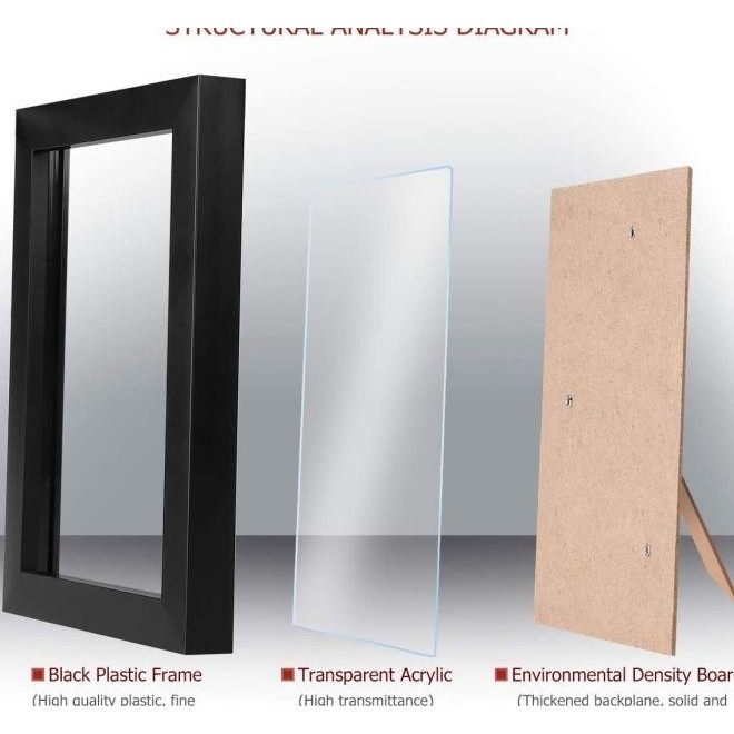 10 ITEM PAKET KOLASE BINGKAI FOTO UKURAN 6R/8R/11R WARNA HITAM & PUTIH - chawee8