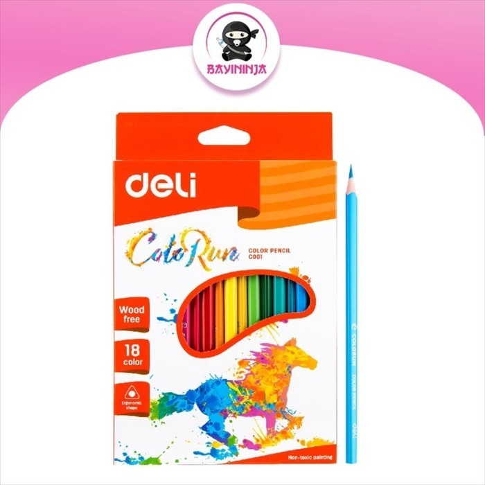 

Buruan Deli Colorun Colored Pencil Wood Free Pensil Warna 18 Warna C00110 Hemat