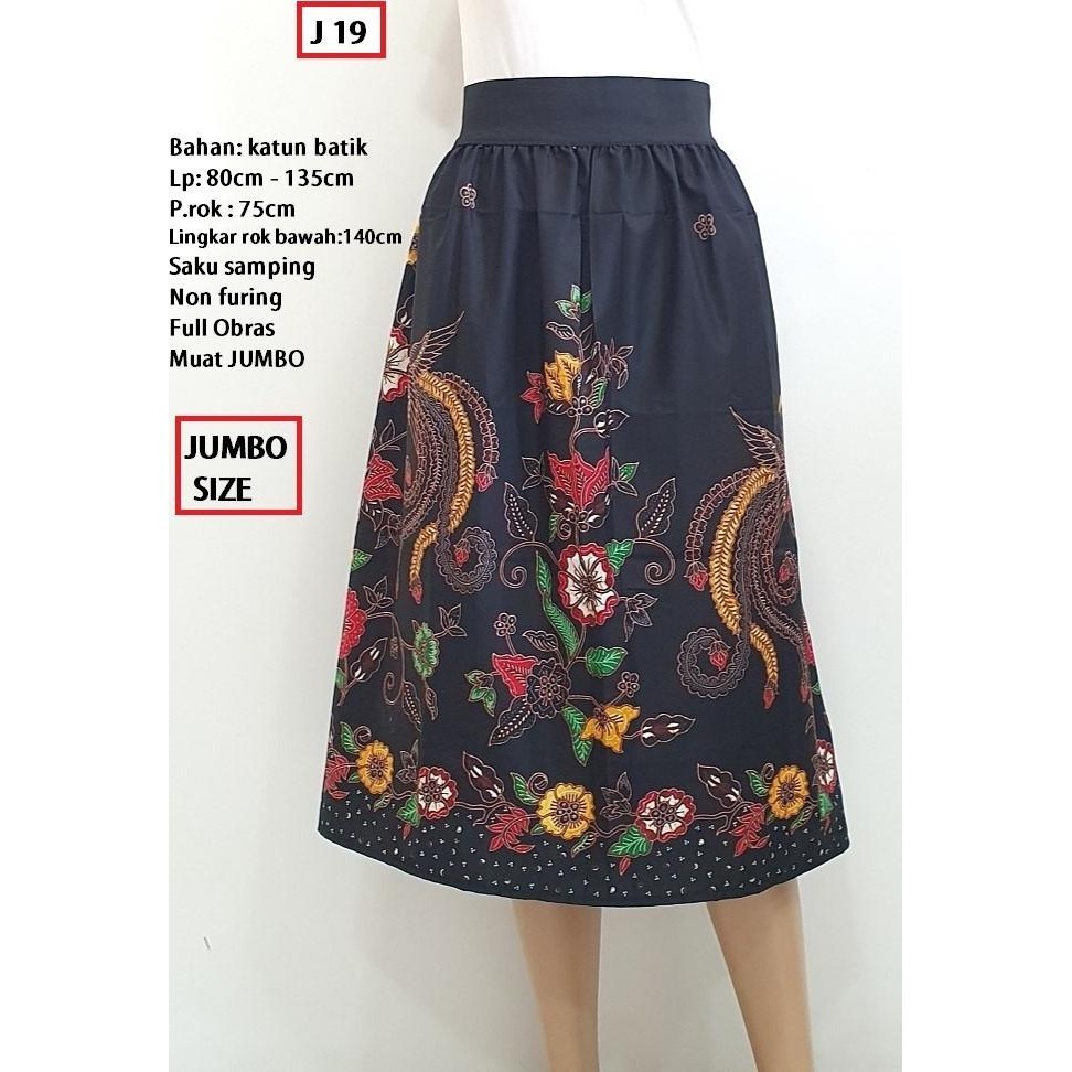 ROK KARET BATIK SUPER JUMBO 7/8 ROK BATIK JUMBO TANIA MRS2
