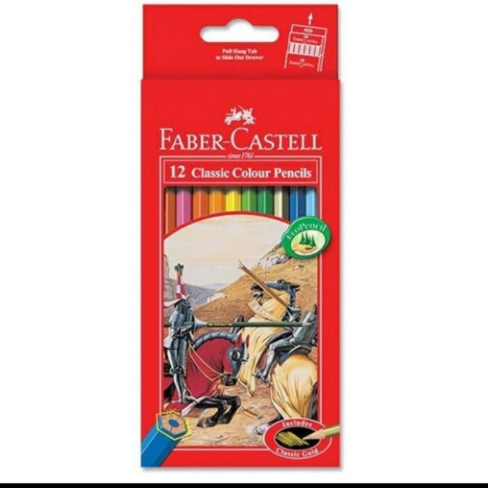 

Sale!!! Pensil Warna Faber Castell 12 Warna Panjang Clasic Trendi