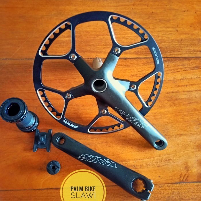 Crankset Raze 56 T Hollotec 2 Plus Bb Untuk Sepeda Lipat Litepro Dahon