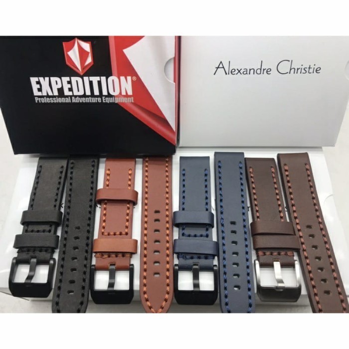 NEW TALI KULIT JAM EXPEDITION ASLI STRAP LEATHER JAM TANGAN 22mm 24mm