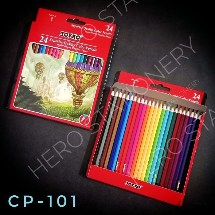 

Mudah Pensil Warna Superior Quality Color Pencil Joyko 24 Warna Cp-101 Terbatas