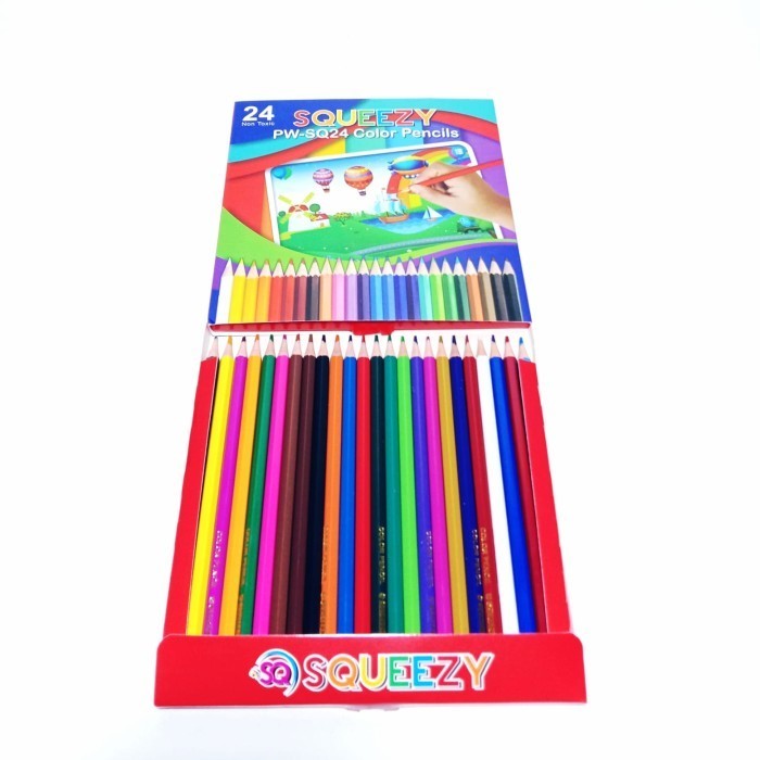 

Jual Harga Grosir (1Kotak/6Packs) Pensil Warna Panjang 24 Warna Pw-Sq24 Terbatas