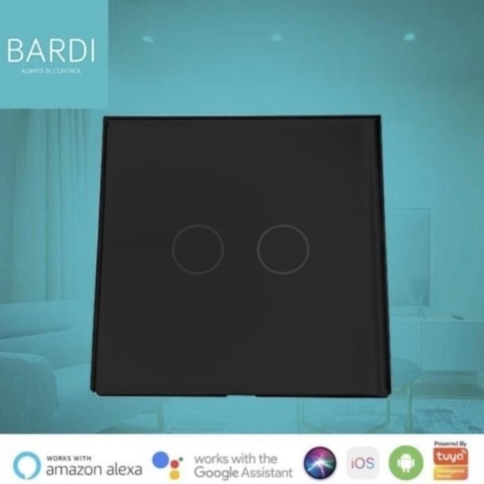 BARDI SMART WALL SWITCH 2 GANG EU WIFI SMART HOME - SAKLAR LAMPU