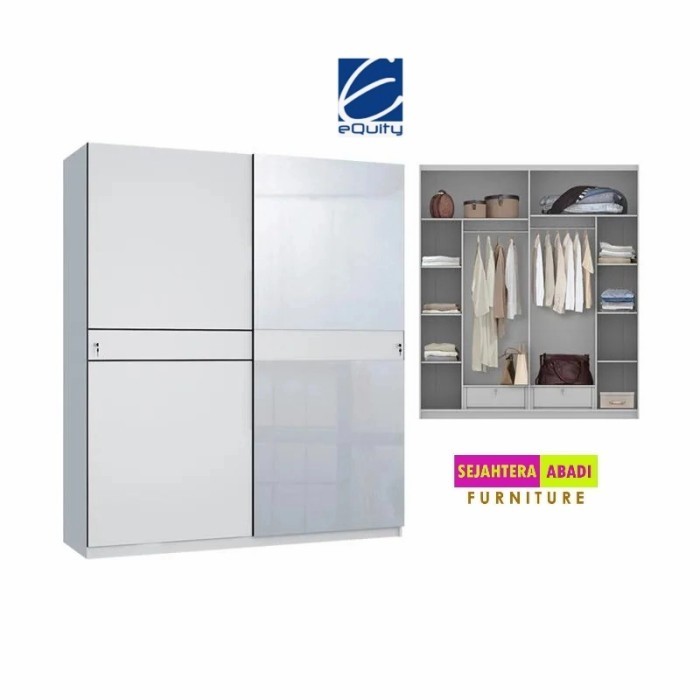 Lemari Pakaian Lemari Sliding Lp Sliding Crown Equity Furniture Murah
