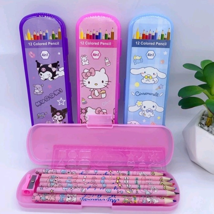 

Berkualitas Pensil Warna Cinnamoroll 12Pcs Pensil Warna Kuromi Pensil Warna Melody Sale!!!