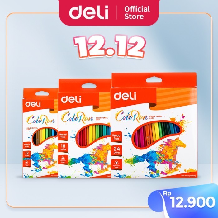 

Limited Deli Ec00110 Pensil Warna-Plastic Bright 18C Bergaransi