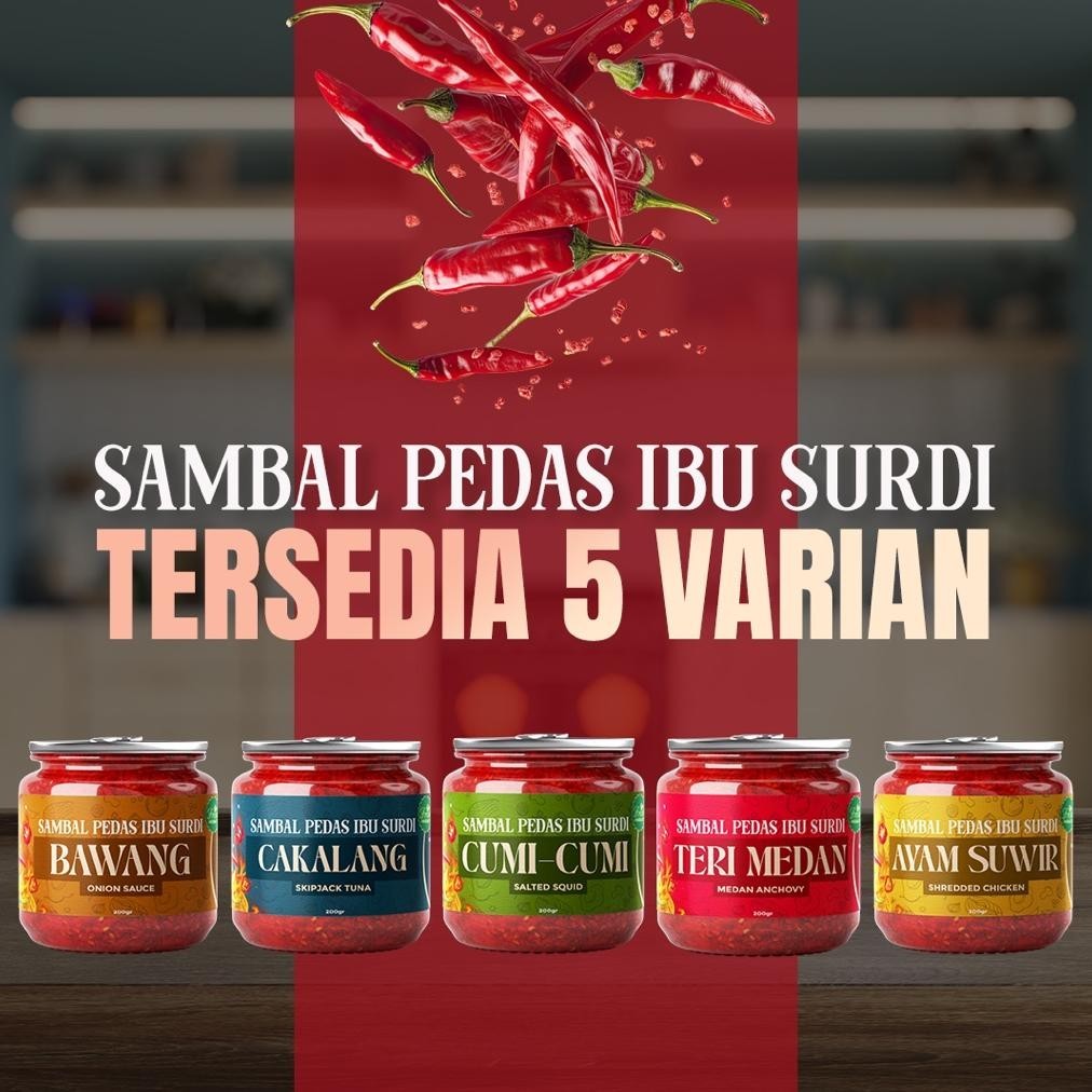 

SALE PRODUK Sambal Pedas Cumi | Cakalang | Ayam Suwir | Bawang | Teri Medan | Khas Bu Surdi TERLARIS
