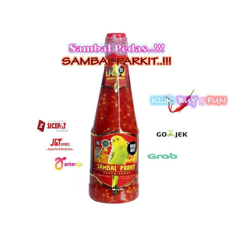 

SALE PRODUK Sambal Parkit Super Pedas 300 ml dgn Biji Cabai - Botol Plastik TERLARIS