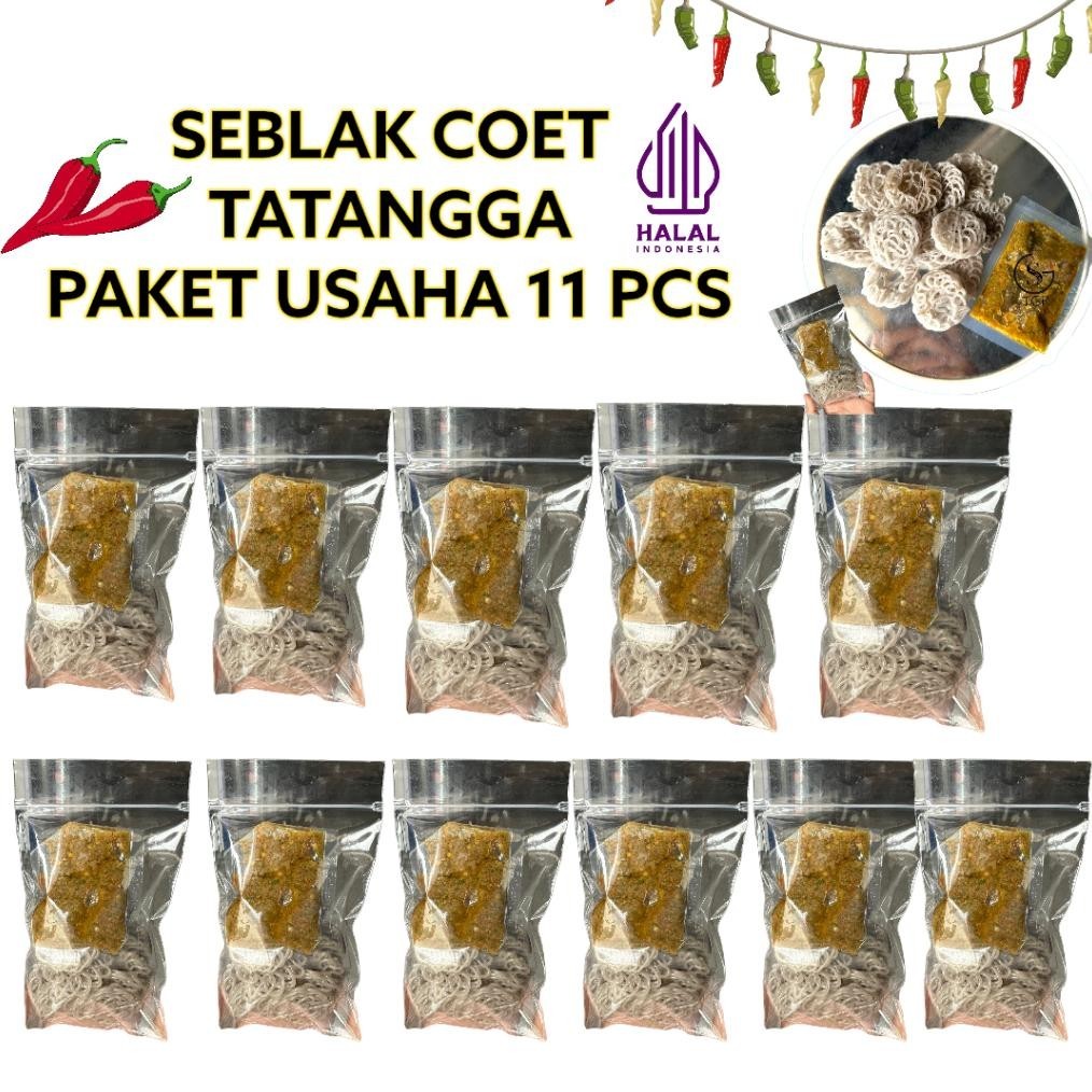 

SALE PRODUK SEBLAK COET TATANGGA SAMBAL IJO PAKET 11 PCS TERLARIS