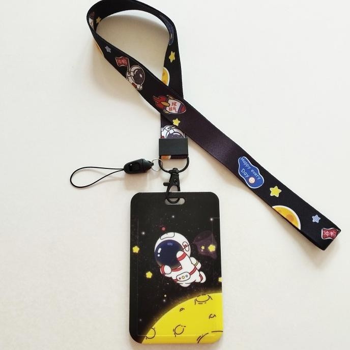 

Astronout Id Card Holder Lanyard 1 Name Tag Astronaut Astronot Original