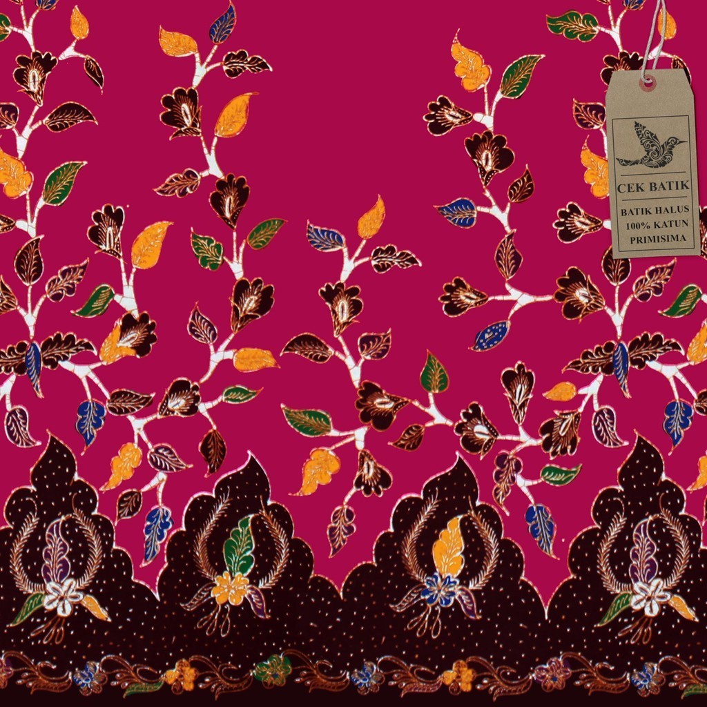 Kain Batik - Motif Pesona Bunga Madura Manis (Pink Fanta)