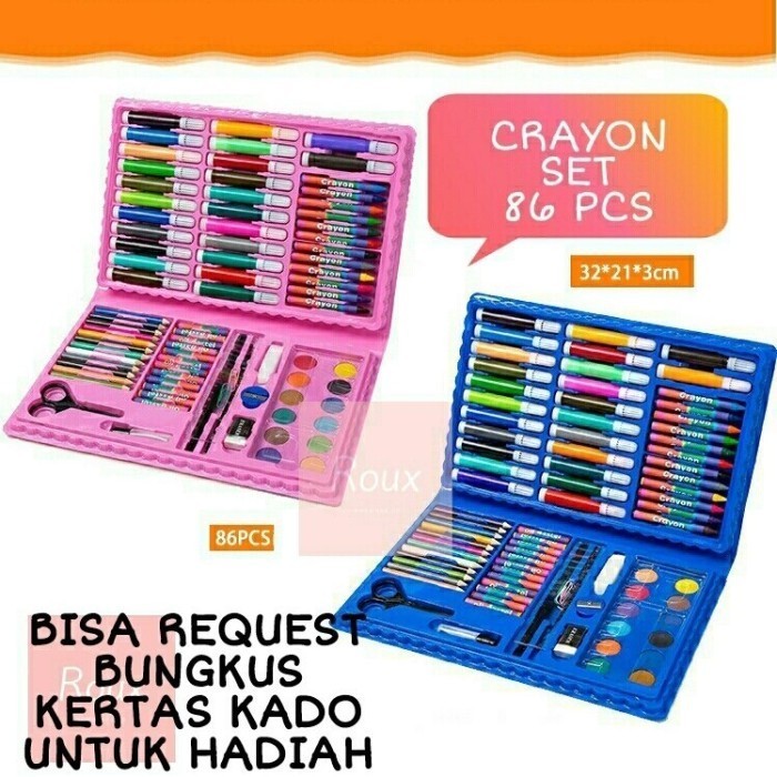 

Lucu Crayon Set Pensil Warna Anak 86Pcs Alat Mewarnai Berkwalitas Promo