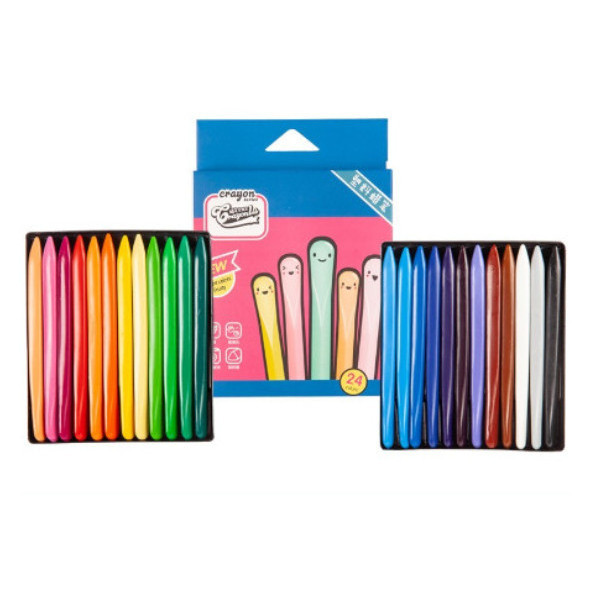 

Unik Crayon Waterproof Isi 24 Pcs Magic Crayon Plastik Anti Tangan Kotor Bagus