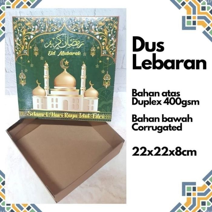 

Dus Lebaran Box Idul Fitri Kotak Pudding Kue Brownies Ukuran 22X22X8Cm 066