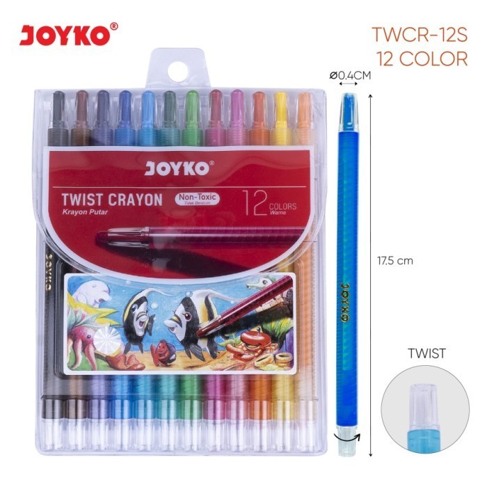 

Kusus Hari Ini Krayon Putar Twist Crayon Joyko Twcr - Twcr-12S-12Wrna Sale!!!