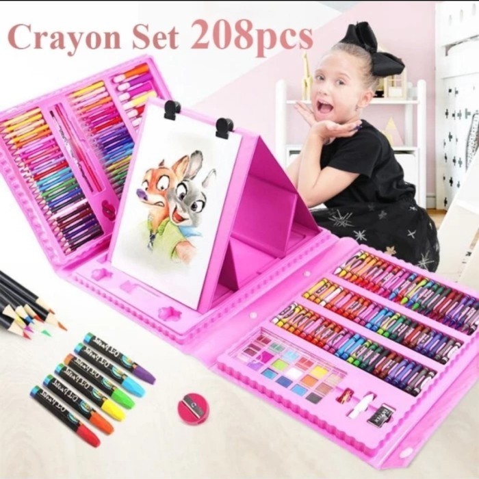 

Hemat Crayon Set 208 Pcs Pensil Warna Alat Lukis Gambar Kado Anak Gift Set Promo