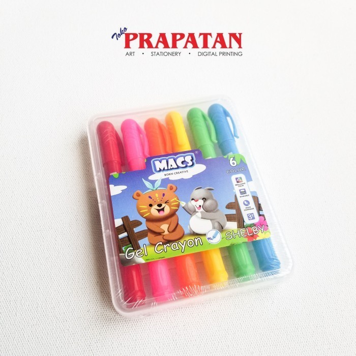 

Cantik Macs Gel Crayon 6 Warna / Krayon Gel Berkualitas