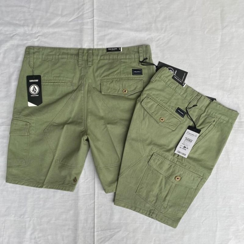 PREMIUM DRILL celana cargo pendek di atas lutut full tag like ori acc celana cargo branded pria