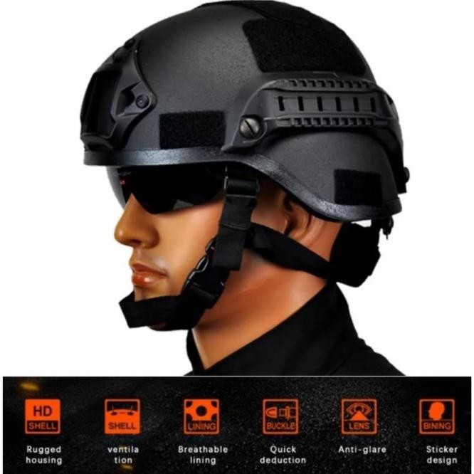 Helm Swat 86 Police / Helm Tactical Military Paintball Original