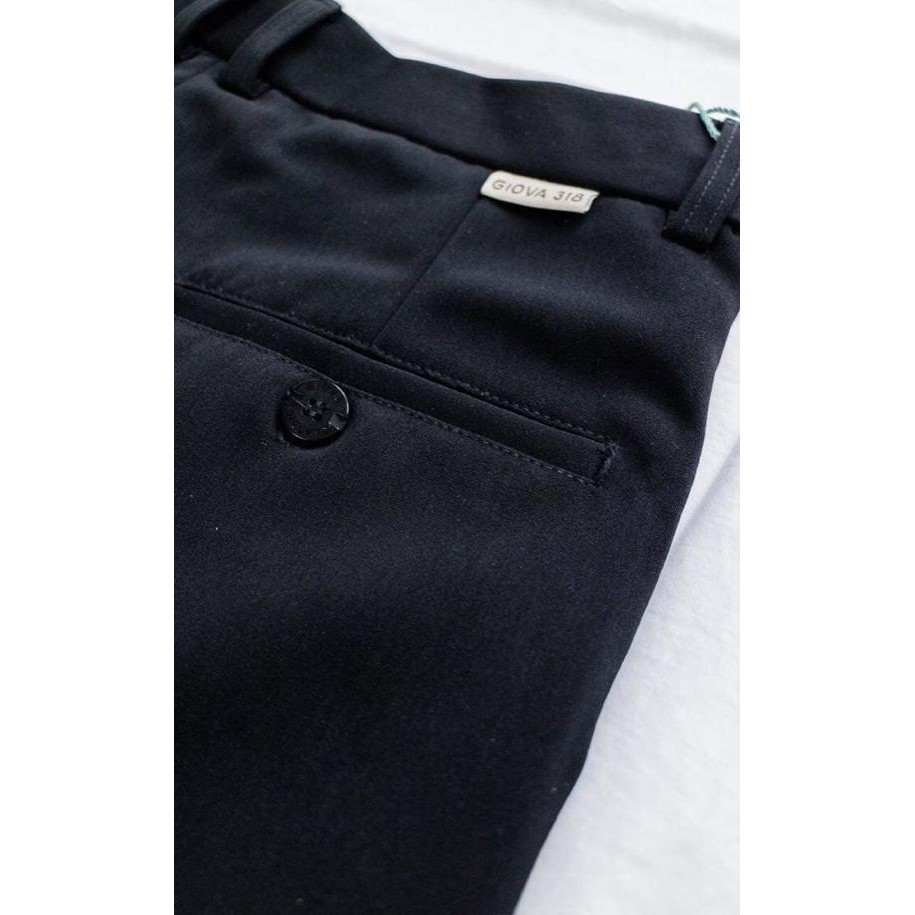 Celana Panjang Formal Jumbo Pria Dewasa Bahan Hitam Polyester