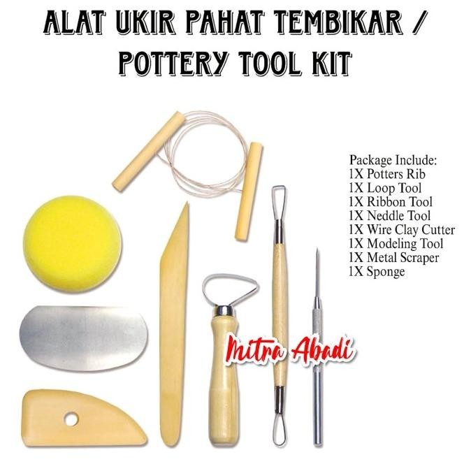 

Alat Ukir pahat Tembikar / Pottery Tool kit ( 1 SET ISI 8 PCS )