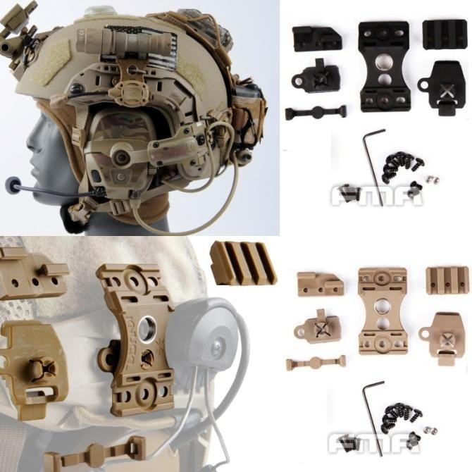 Unity Tactical Reps Knuckl Helmet Flashlight Camera Mount Dudukan Helm