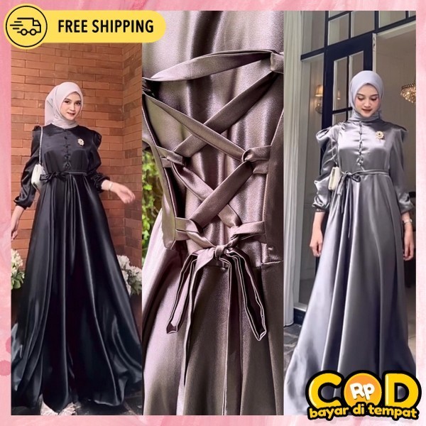 Baju Gamis Syar'I Dres Mewah Premium Drees Muslim Drees Remaja Dewasa Long Dress Wanita Maxy Dress P