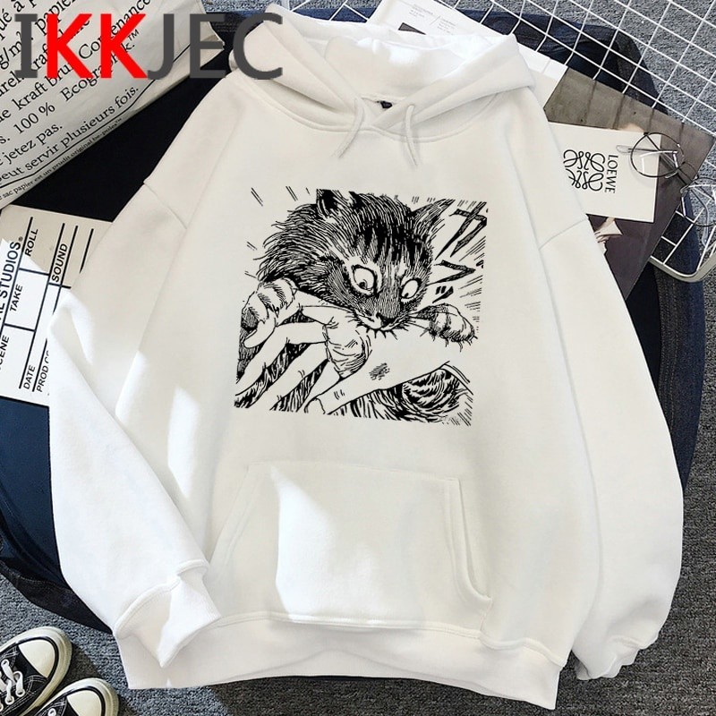 [ONLINE EXCLUSIVE] Hoodie Anime Jepang Gambar junji ito hoodies men Korea anime male hoddies Ulzzang