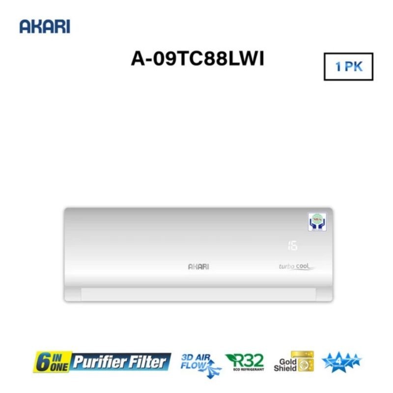 AKARI AIR CONDITIONER A-09TC88LWI 1 PK LOW WATT