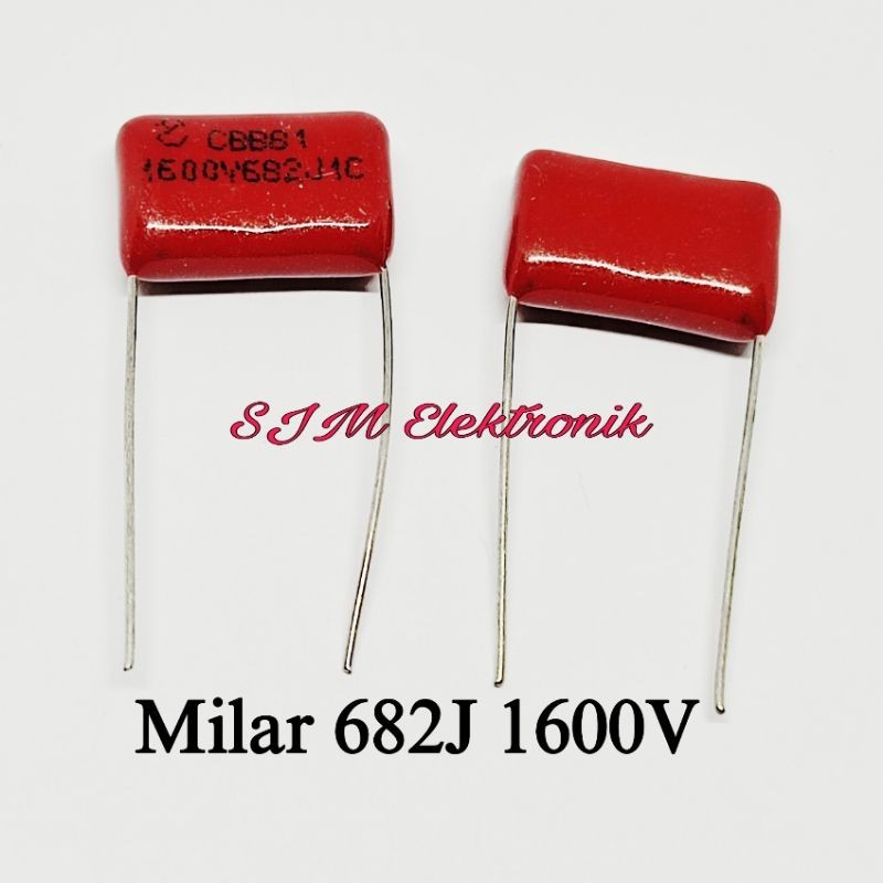 Kapasitor Milar 682J 1600V Capacitor mylar 682 J 1600 Volt