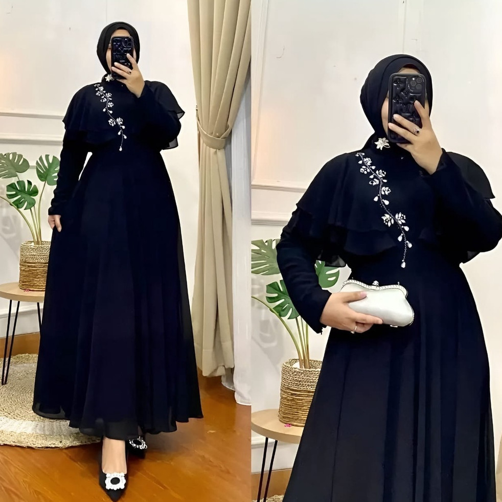 Gamis Wanita Terbaru 2024 Games 3In1 Simpel Kaftan Outer 2 In 1 Bju Pengajian Ibuibu Games2023 Dress
