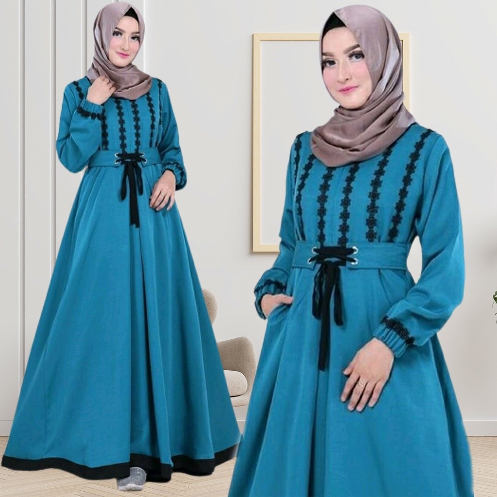 Gamis Wanita Terbaru 2024 Games 3In1 Simpel Baju Muslim Remaja Setelan Ghamis Dewasa Jumbo Mewah Max