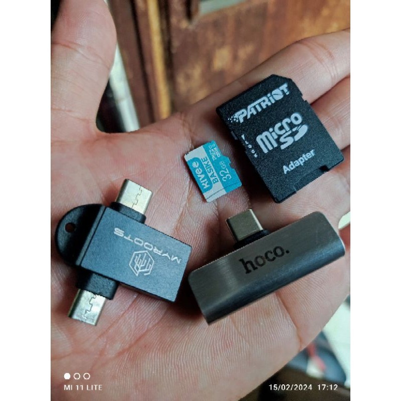 aksesoris gadget micro sd/ sd card, usb otg, converter 3.5mm jack to type c