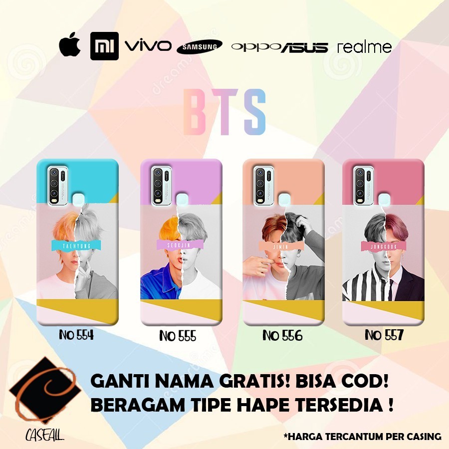 Case Casing BTS KPOP BT21 ( Semua Tipe HP )  Vivo y30 y50 oppo a92 a52  Realme 6 Pro , 6  , C3