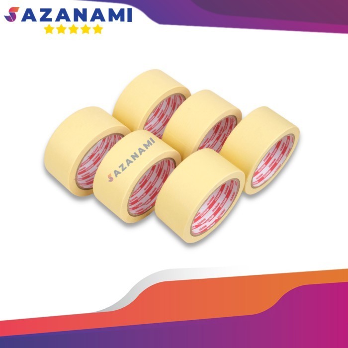 

Lakban Kertas Masking Tape 2" 48Mm X 27M Sazanami Tape Isolasi Kertas